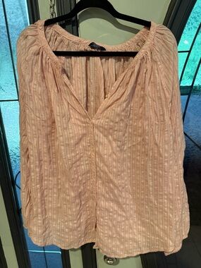 Chaps Soft Pink Peasant Tunic